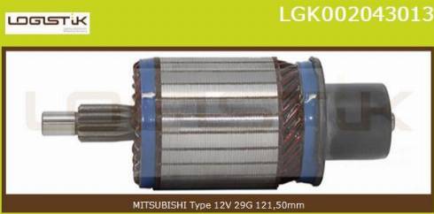 LGK LGK002043013 - Armature, starter autospares.lv