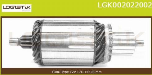 LGK LGK002022002 - Armature, starter autospares.lv