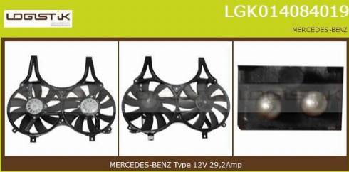LGK LGK014084019 - Electric Motor, radiator fan autospares.lv