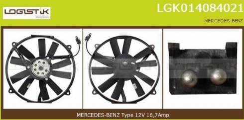 LGK LGK014084021 - Electric Motor, radiator fan autospares.lv