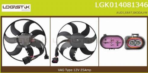 LGK LGK014081346 - Fan, radiator autospares.lv
