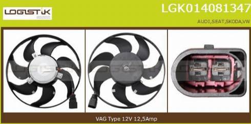 LGK LGK014081347 - Fan, radiator autospares.lv