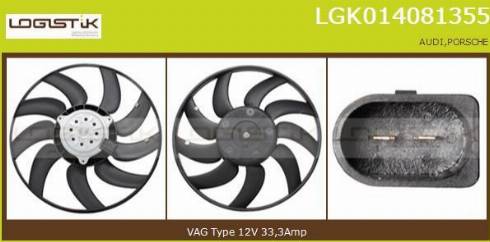 LGK LGK014081355 - Fan, radiator autospares.lv