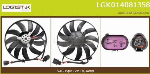 LGK LGK014081358 - Fan, radiator autospares.lv