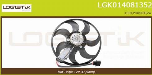 LGK LGK014081352 - Fan, radiator autospares.lv