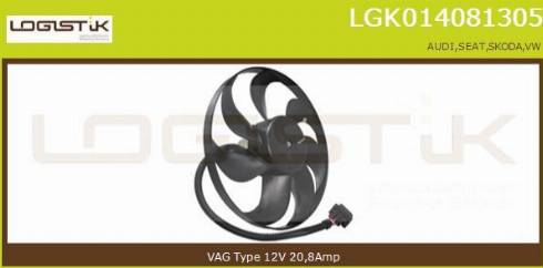 LGK LGK014081305 - Fan, radiator autospares.lv