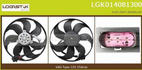 LGK LGK014081300 - Fan, radiator autospares.lv