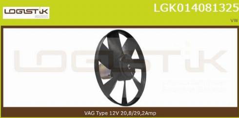 LGK LGK014081325 - Fan, radiator autospares.lv