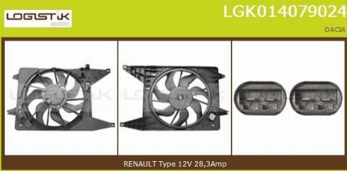 LGK LGK014079024 - Electric Motor, radiator fan autospares.lv