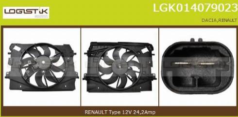 LGK LGK014079023 - Electric Motor, radiator fan autospares.lv