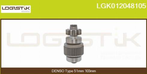 LGK LGK012048105 - Pinion, bendix, starter autospares.lv