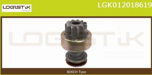 LGK LGK012018619 - Pinion, bendix, starter autospares.lv