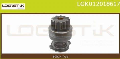 LGK LGK012018617 - Pinion, bendix, starter autospares.lv