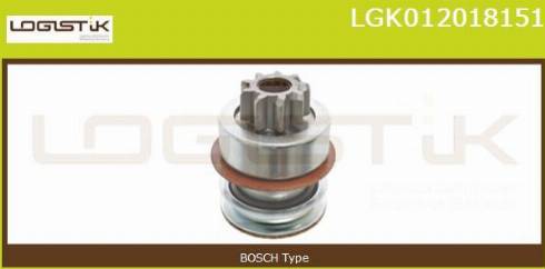 LGK LGK012018151 - Pinion, bendix, starter autospares.lv