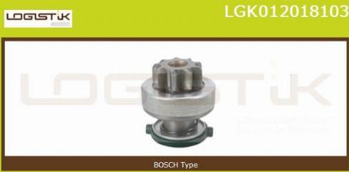 LGK LGK012018103 - Pinion, bendix, starter autospares.lv