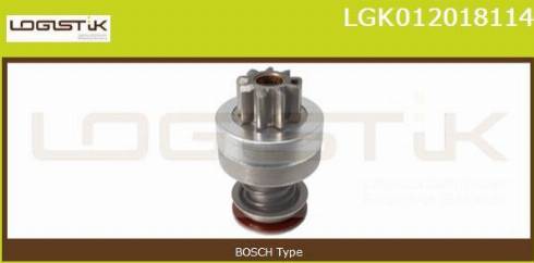 LGK LGK012018114 - Pinion, bendix, starter autospares.lv