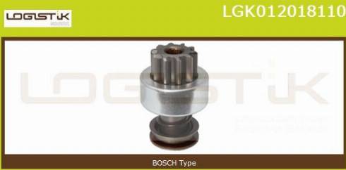 LGK LGK012018110 - Pinion, bendix, starter autospares.lv