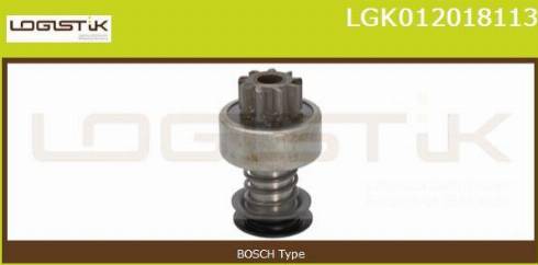 LGK LGK012018113 - Pinion, bendix, starter autospares.lv