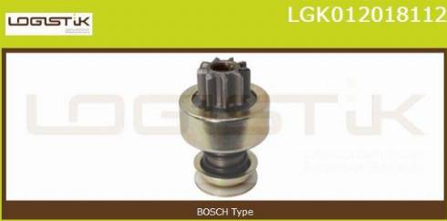 LGK LGK012018112 - Pinion, bendix, starter autospares.lv