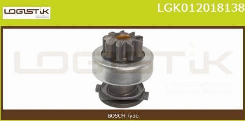 LGK LGK012018138 - Pinion, bendix, starter autospares.lv