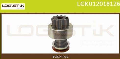 LGK LGK012018126 - Pinion, bendix, starter autospares.lv