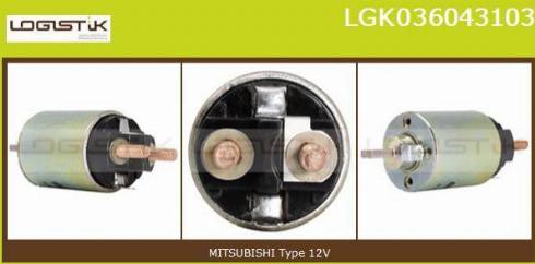 LGK LGK036043103 - Solenoid Switch, starter autospares.lv
