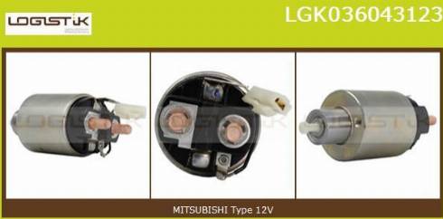 LGK LGK036043123 - Solenoid Switch, starter autospares.lv