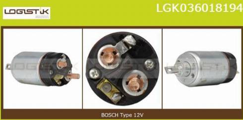 LGK LGK036018194 - Solenoid Switch, starter autospares.lv