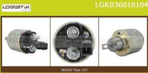 LGK LGK036018104 - Solenoid Switch, starter autospares.lv