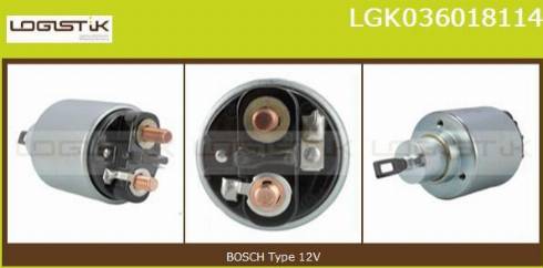 LGK LGK036018114 - Solenoid Switch, starter autospares.lv