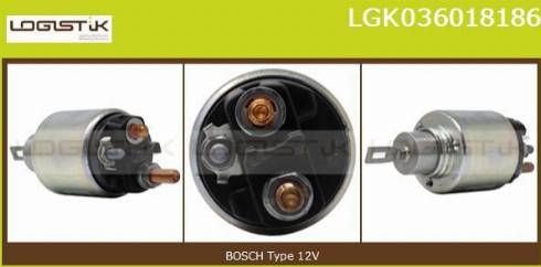 LGK LGK036018186 - Solenoid Switch, starter autospares.lv