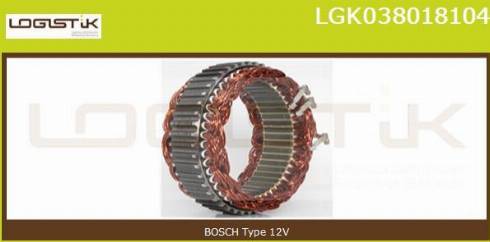 LGK LGK038018104 - Stator, alternator autospares.lv