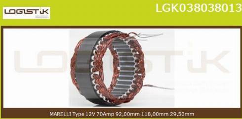 LGK LGK038038013 - Stator, alternator autospares.lv