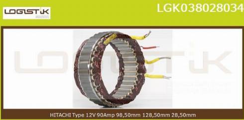 LGK LGK038028034 - Stator, alternator autospares.lv