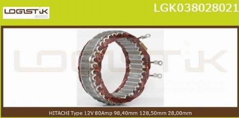 LGK LGK038028021 - Stator, alternator autospares.lv