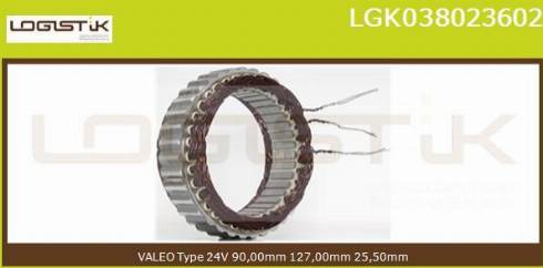 LGK LGK038023602 - Stator, alternator autospares.lv