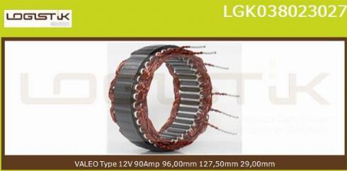 LGK LGK038023027 - Stator, alternator autospares.lv