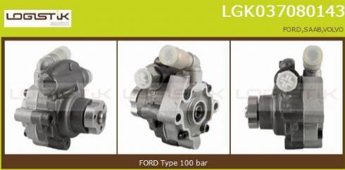 LGK LGK037080143 - Hydraulic Pump, steering system autospares.lv