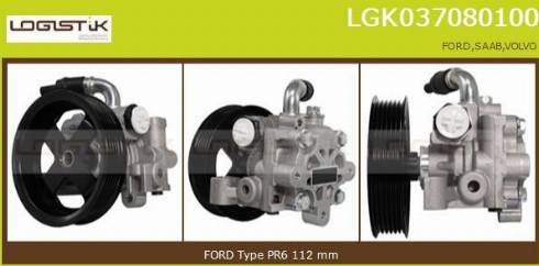 LGK LGK037080100 - Hydraulic Pump, steering system autospares.lv