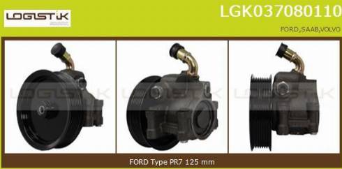 LGK LGK037080110 - Hydraulic Pump, steering system autospares.lv