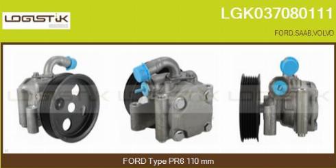 LGK LGK037080111 - Hydraulic Pump, steering system autospares.lv