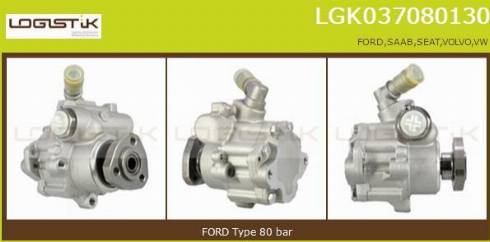 LGK LGK037080130 - Hydraulic Pump, steering system autospares.lv