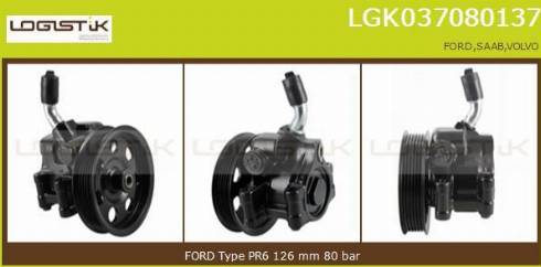 LGK LGK037080137 - Hydraulic Pump, steering system autospares.lv