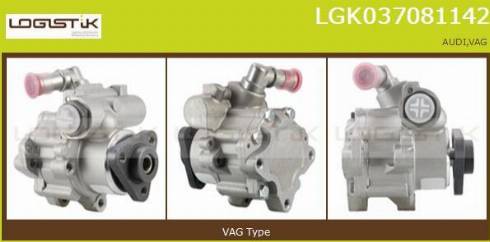 LGK LGK037081142 - Hydraulic Pump, steering system autospares.lv