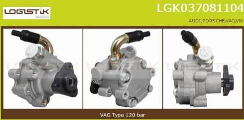 LGK LGK037081104 - Hydraulic Pump, steering system autospares.lv