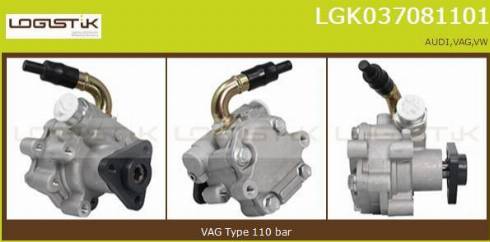 LGK LGK037081101 - Hydraulic Pump, steering system autospares.lv
