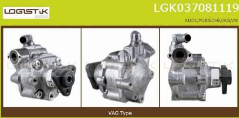 LGK LGK037081119 - Hydraulic Pump, steering system autospares.lv