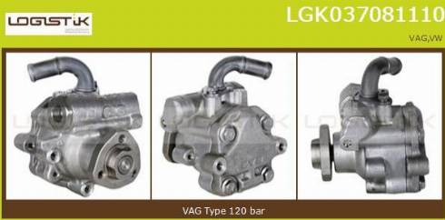 LGK LGK037081110 - Hydraulic Pump, steering system autospares.lv