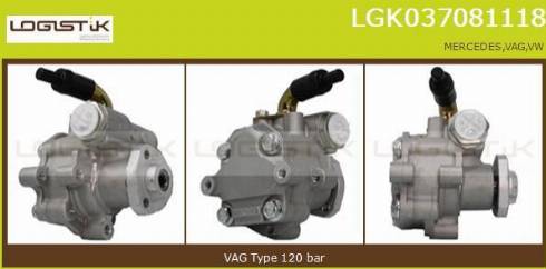 LGK LGK037081118 - Hydraulic Pump, steering system autospares.lv