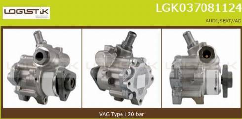 LGK LGK037081124 - Hydraulic Pump, steering system autospares.lv